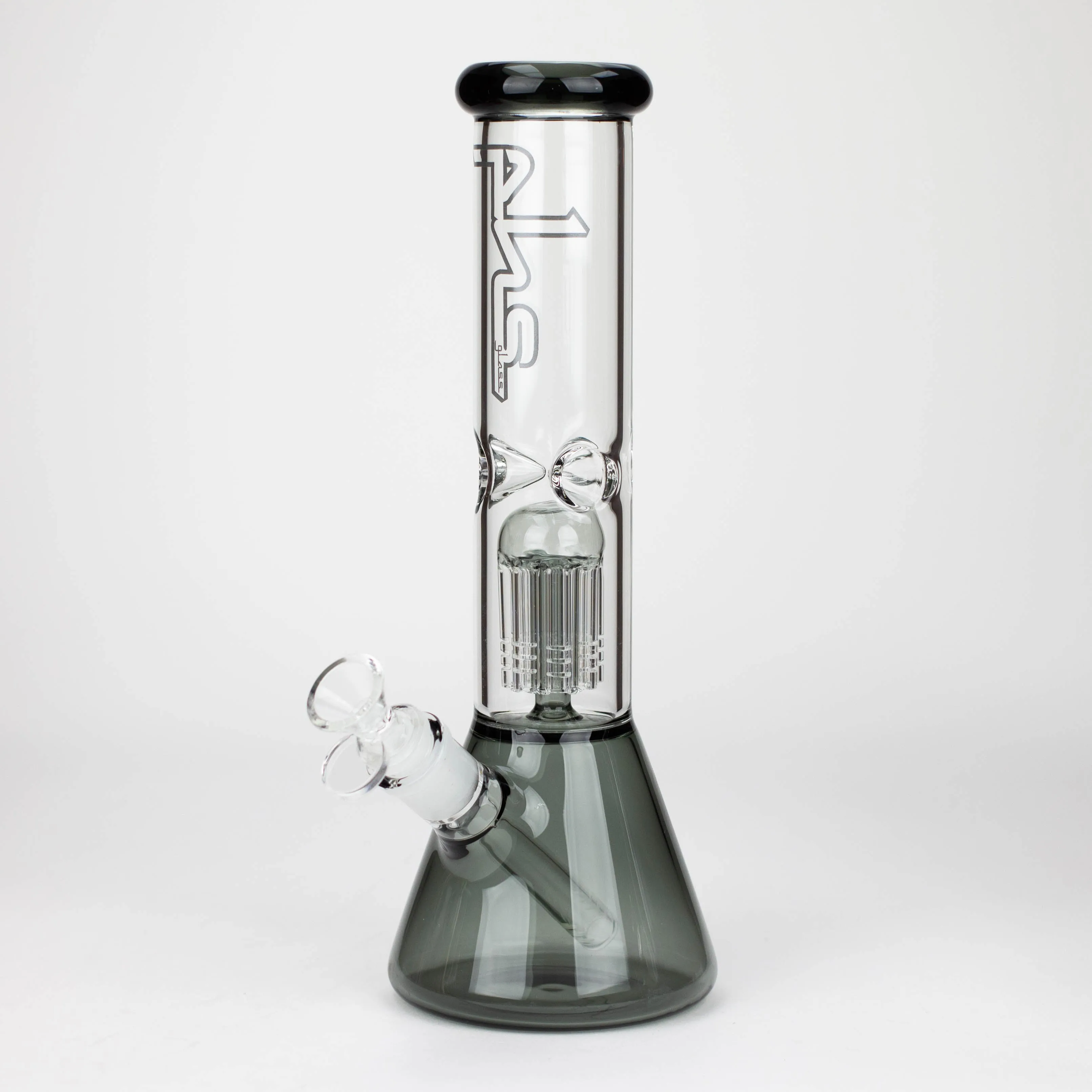 12" Glass beaker color Bong with perc