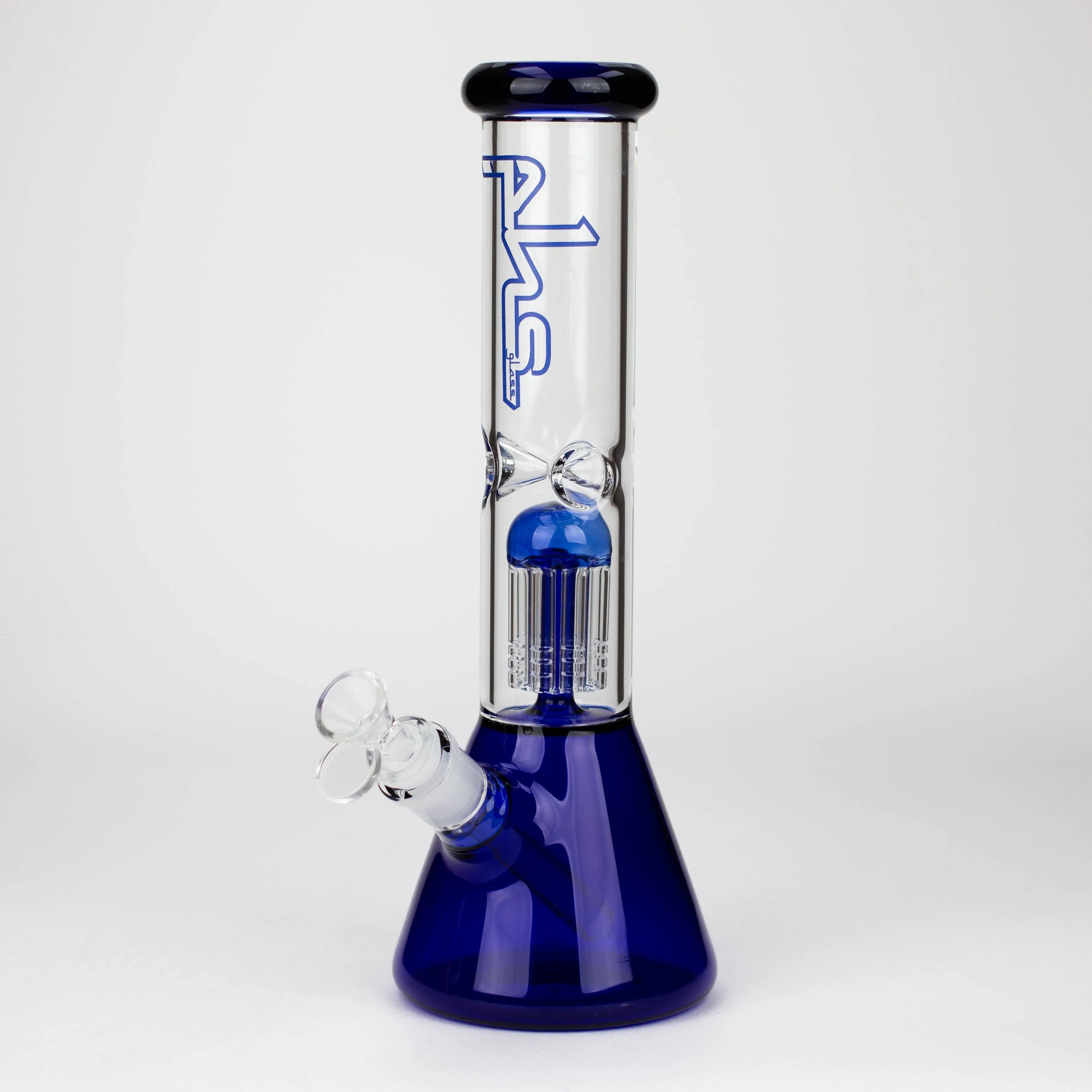 12" Glass beaker color Bong with perc