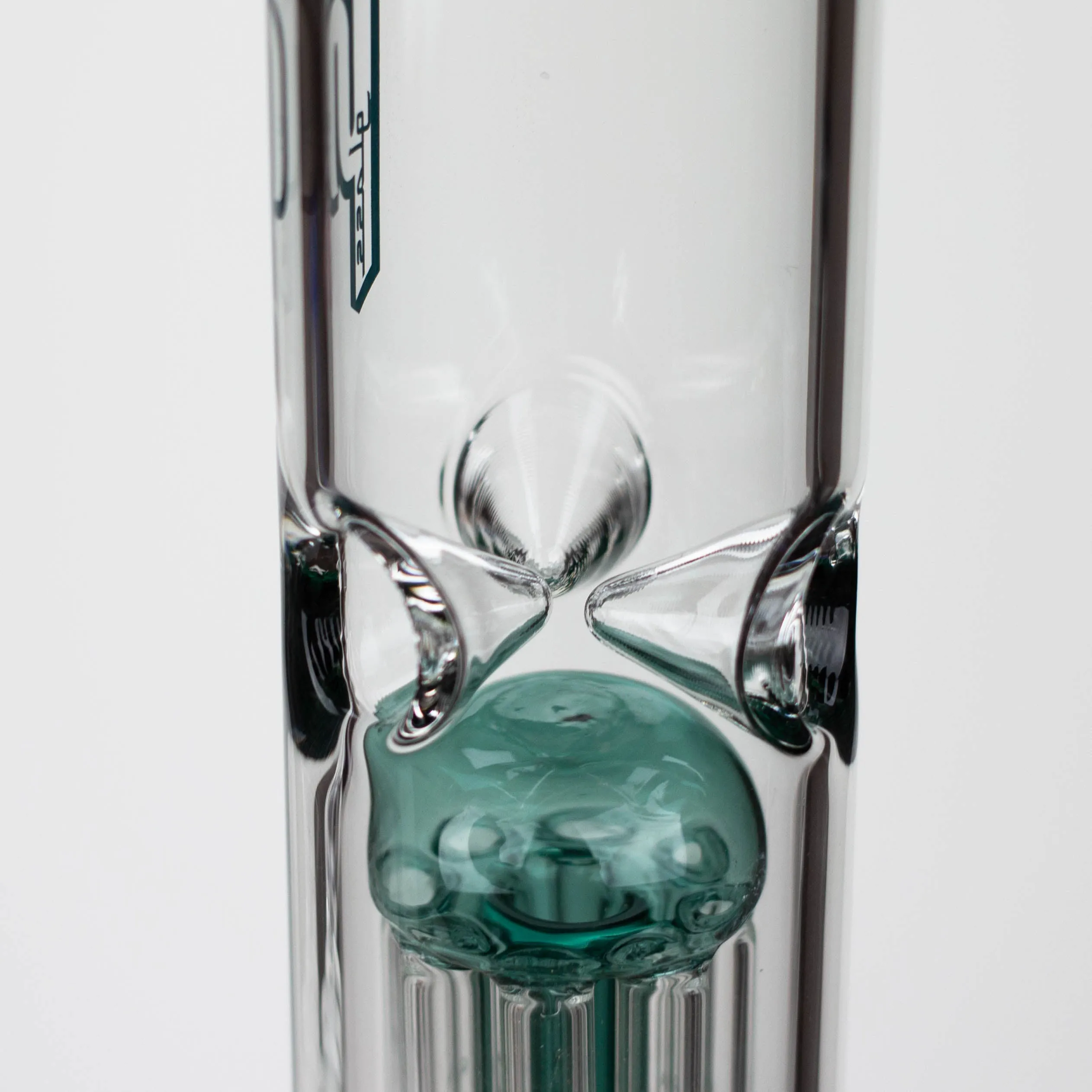 12" Glass beaker color Bong with perc