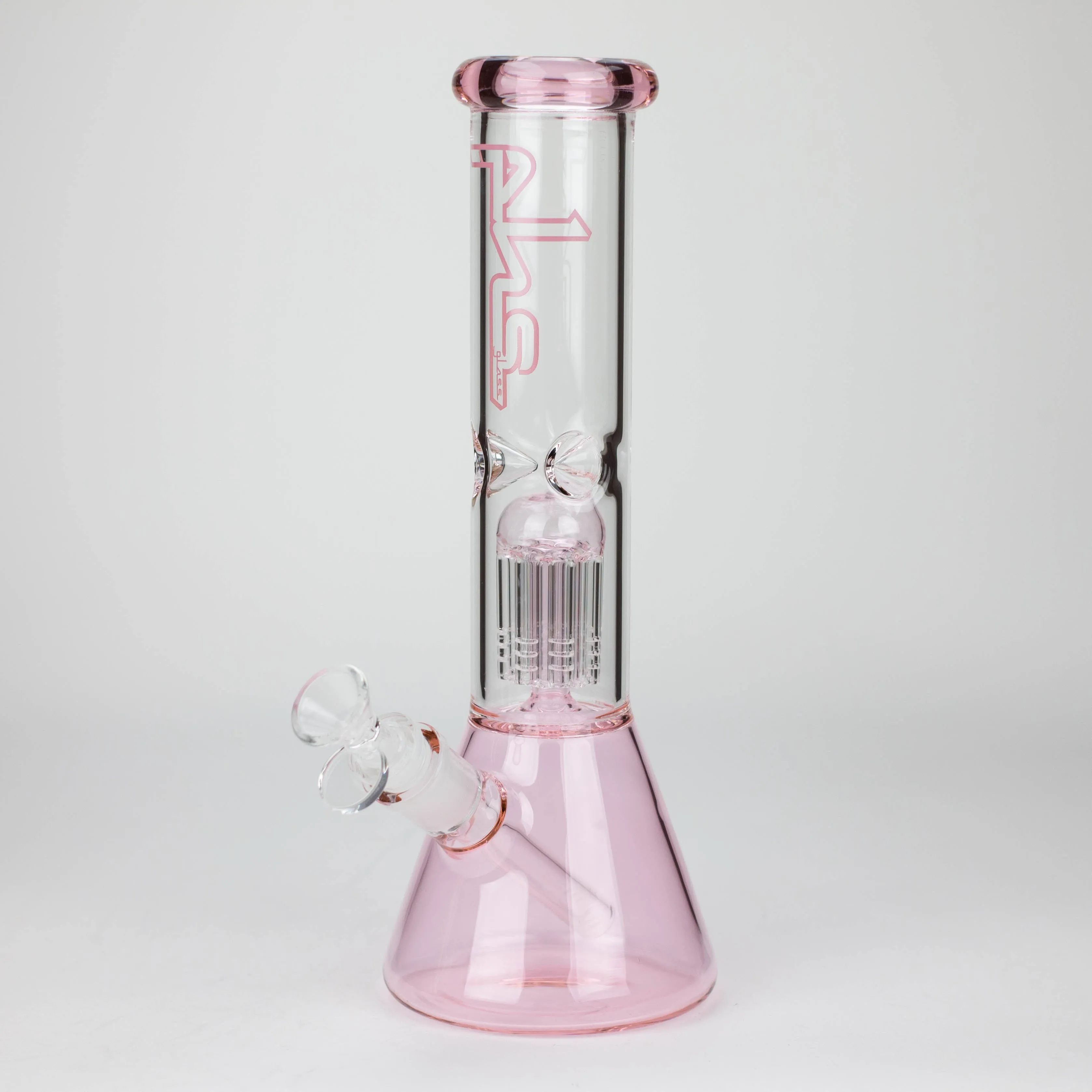 12" Glass beaker color Bong with perc