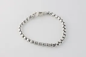 8" John Hardy 925 Silver Jai Round Box Chain Bracelet (25.00g)