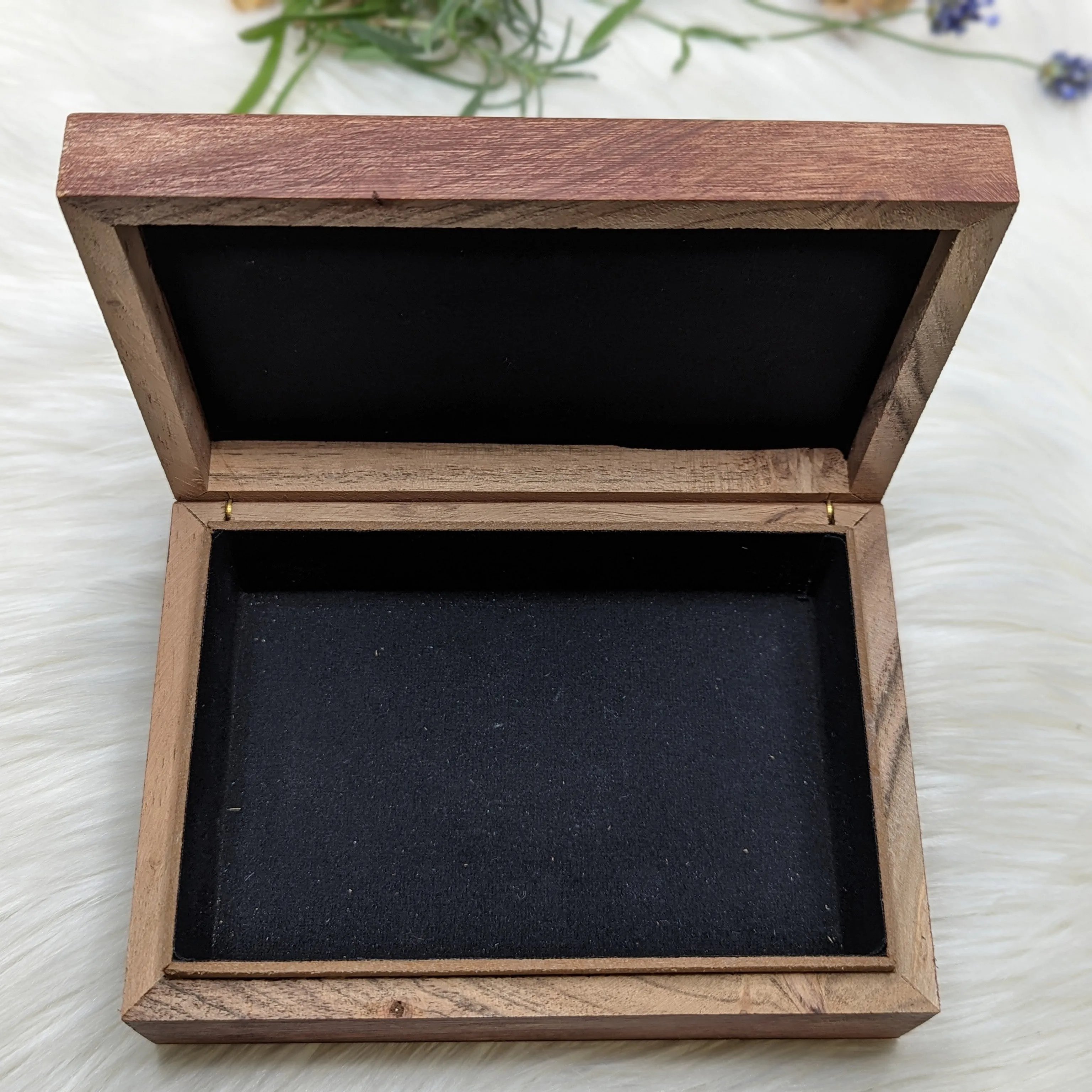 Acacia Wood Chakra Charm and Trinket Box