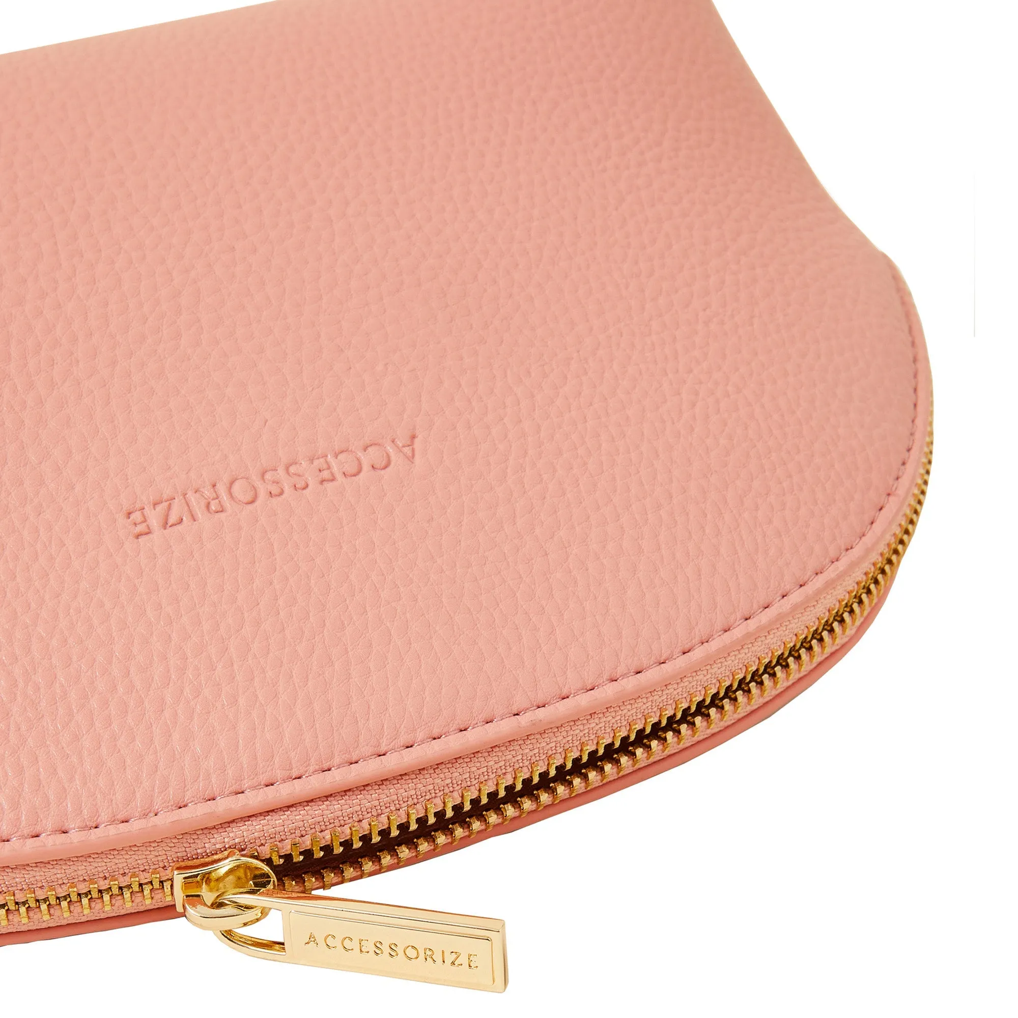 Accessorize London Women's  Pink Crescent Make Up Bag