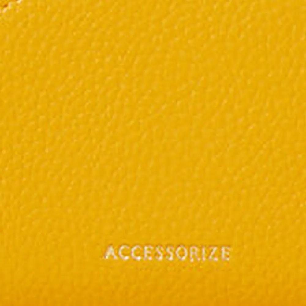 Accessorize London Yellow Cresecent Zip Coin Purse