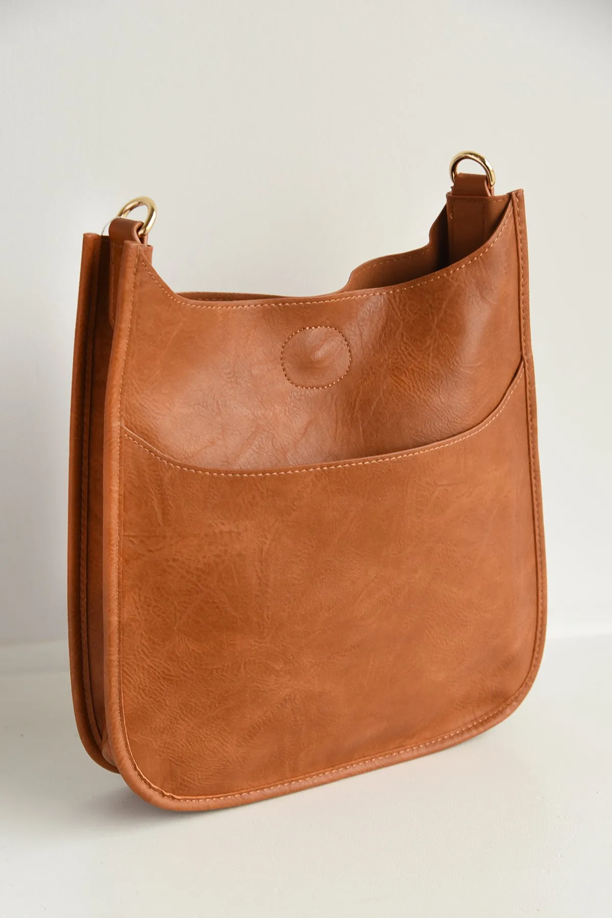 AHDORNED CAMEL LEATHER MESSENGER