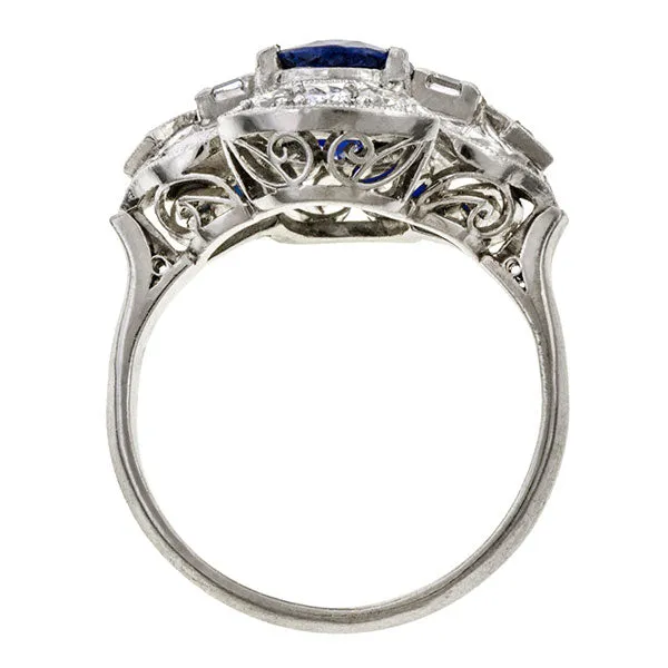 Art Deco Sapphire & Diamond Ring