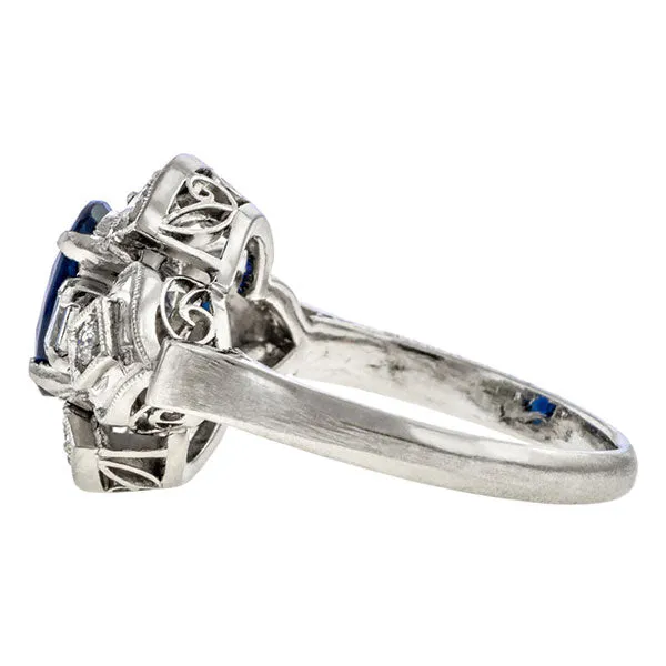 Art Deco Sapphire & Diamond Ring