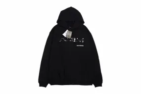 Balenciaga Black Distorted Logo Hoodie