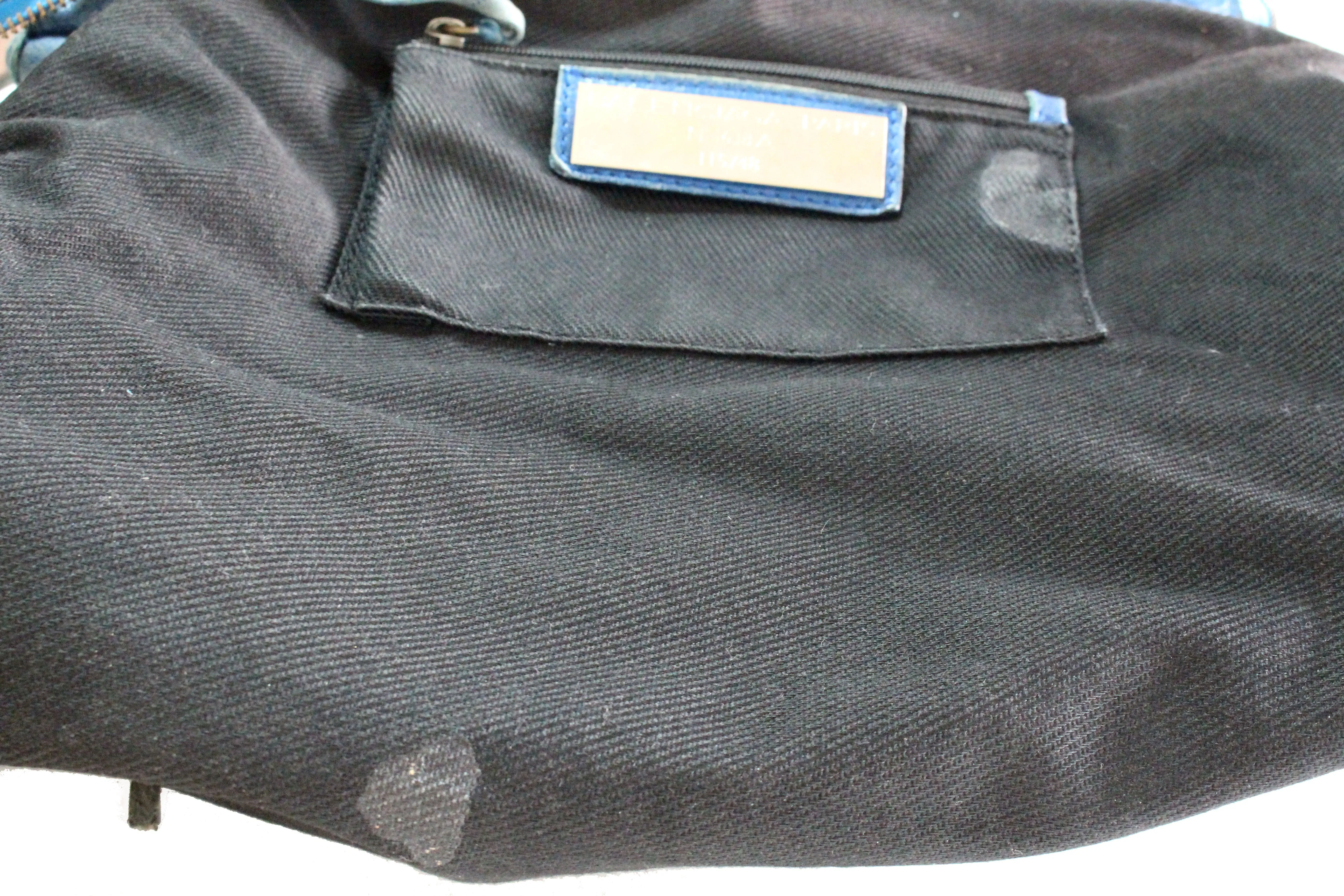 BALENCIAGA blue leather City bag