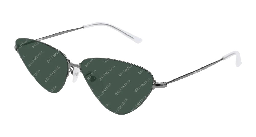 Balenciaga Sunglass Unisex Ruthenium Green BB0015S-008