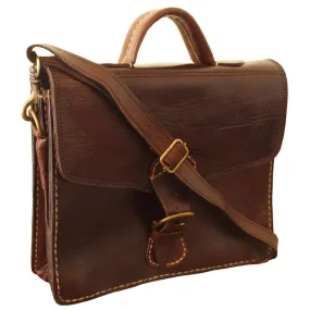 Berber Leather The Marrakech Leather Satchel Mini - Brown