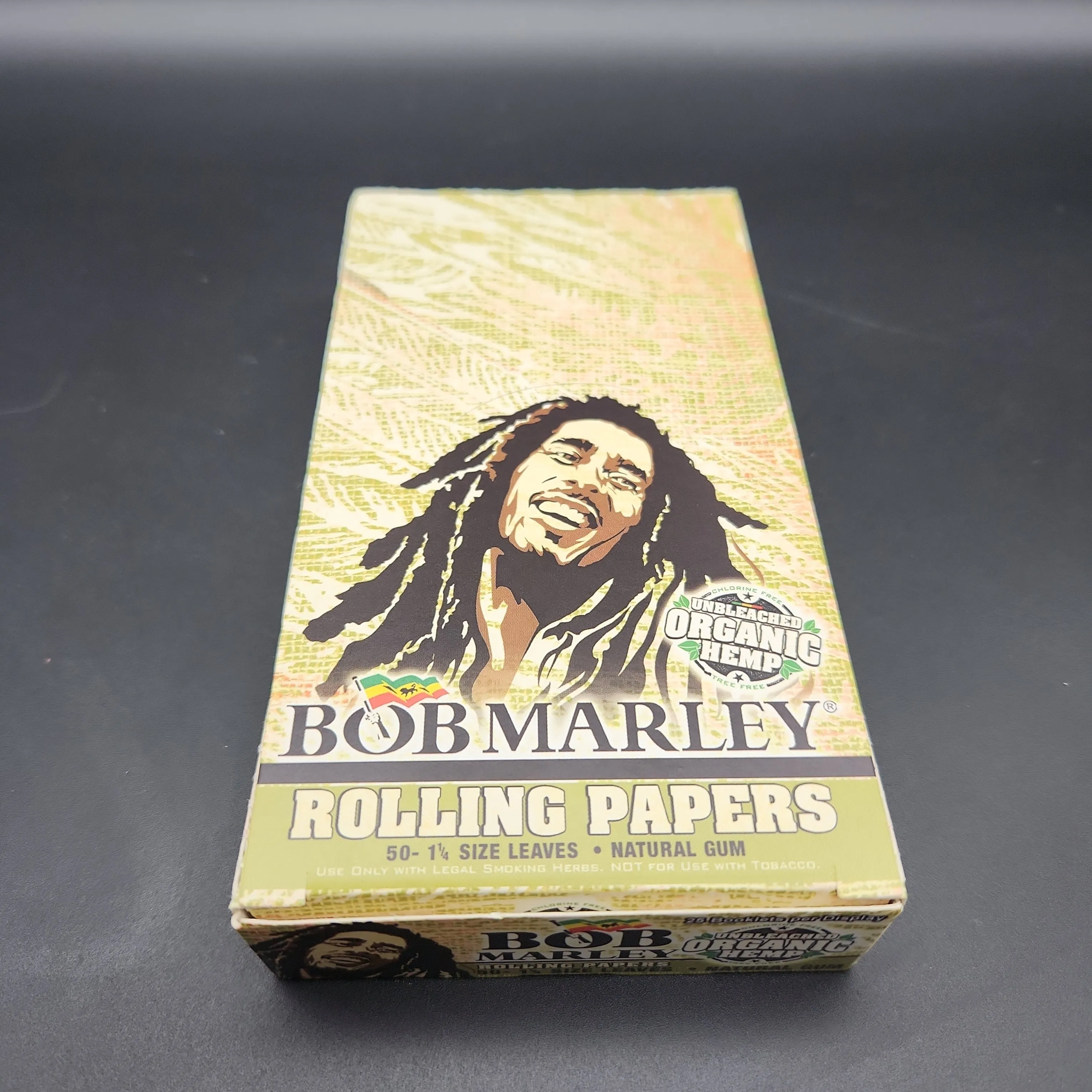 Bob Marley Rolling Papers Organic Hemp - 1-1/4 Box