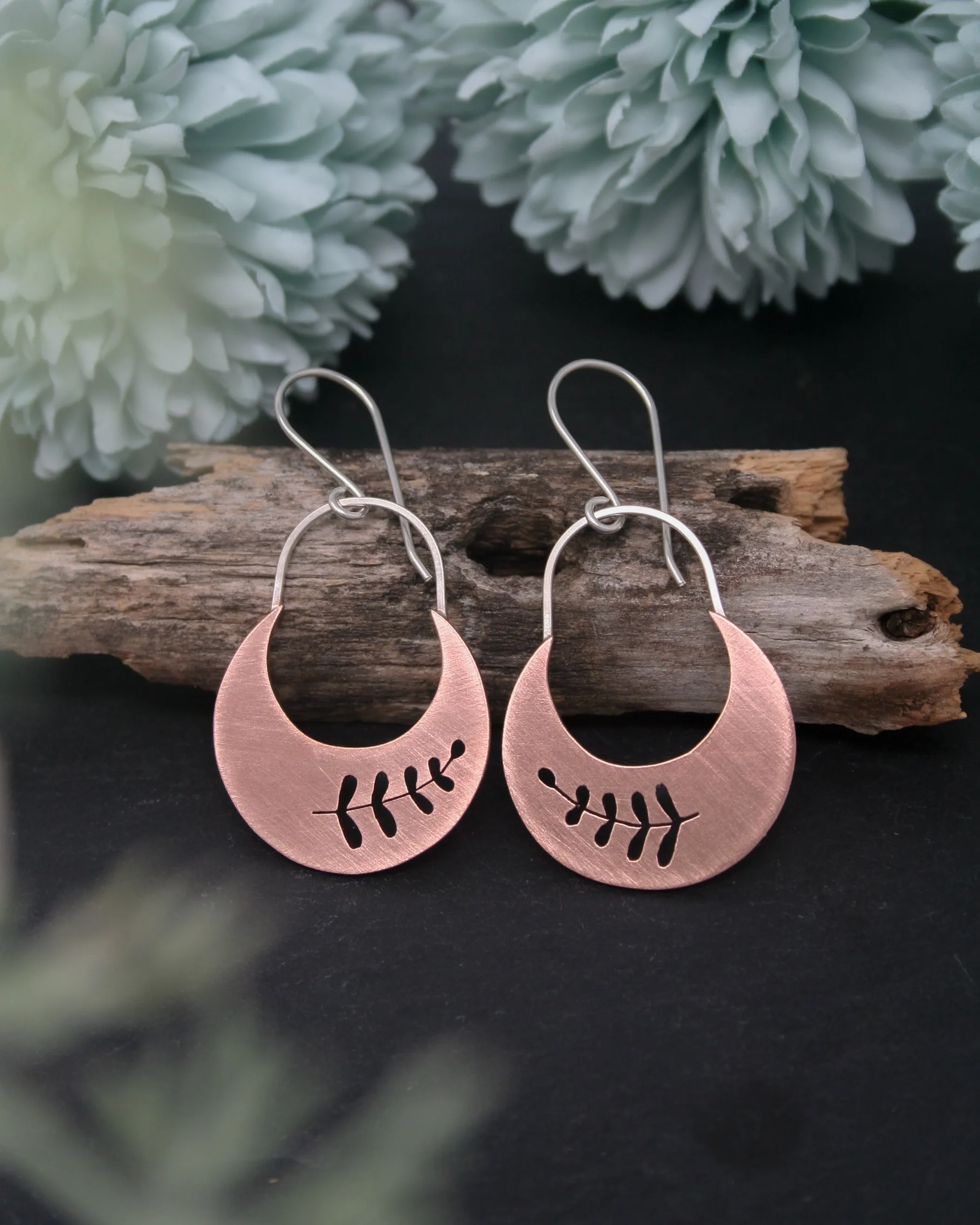 Botanical Crescent Earrings