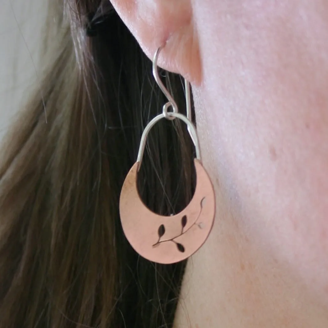 Botanical Crescent Earrings