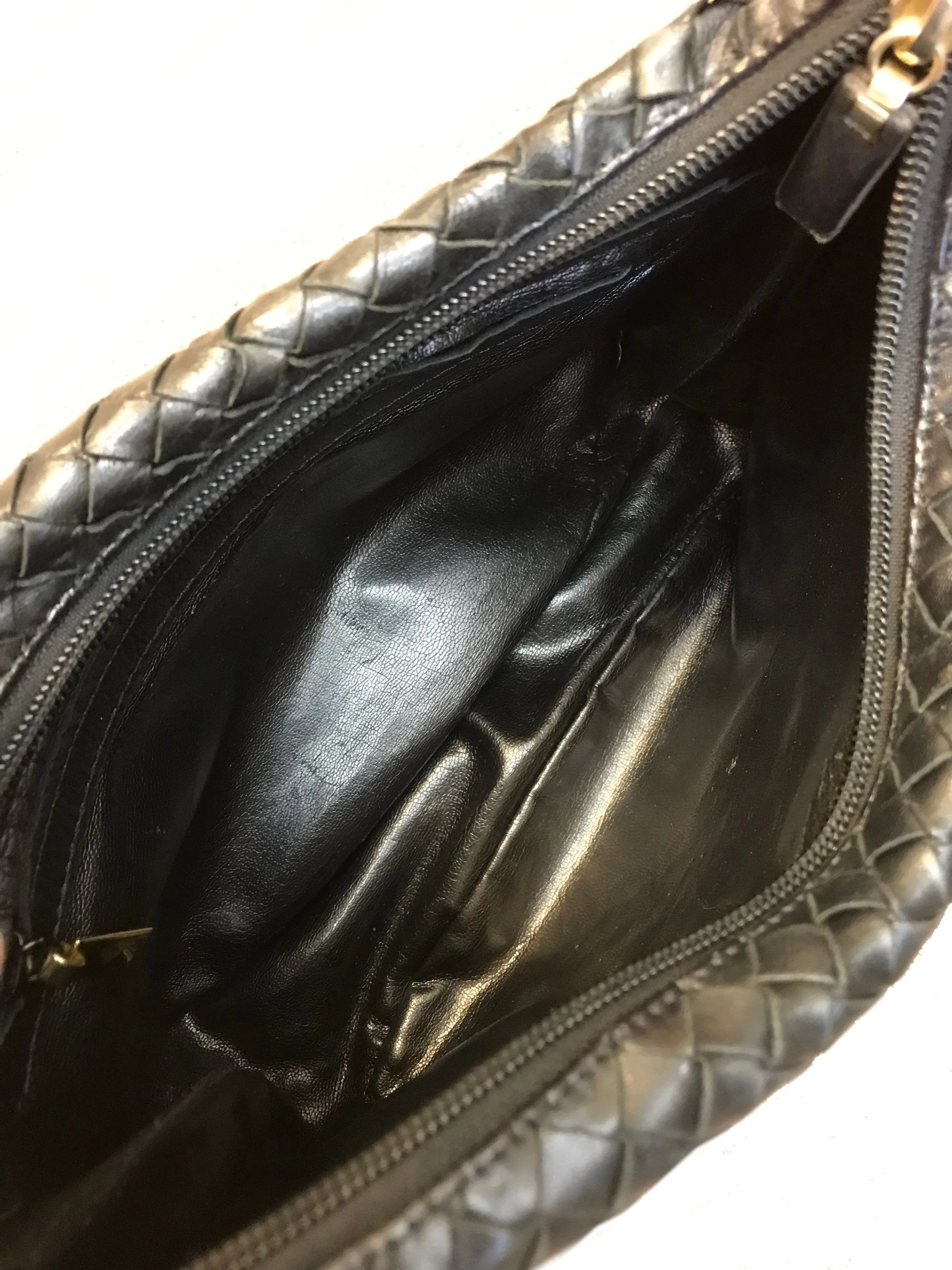 Bottega Veneta Vintage Intrecciato Leather Hobo Bag