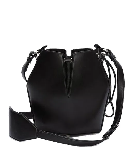 Bucket Bag Small, Black/Silver