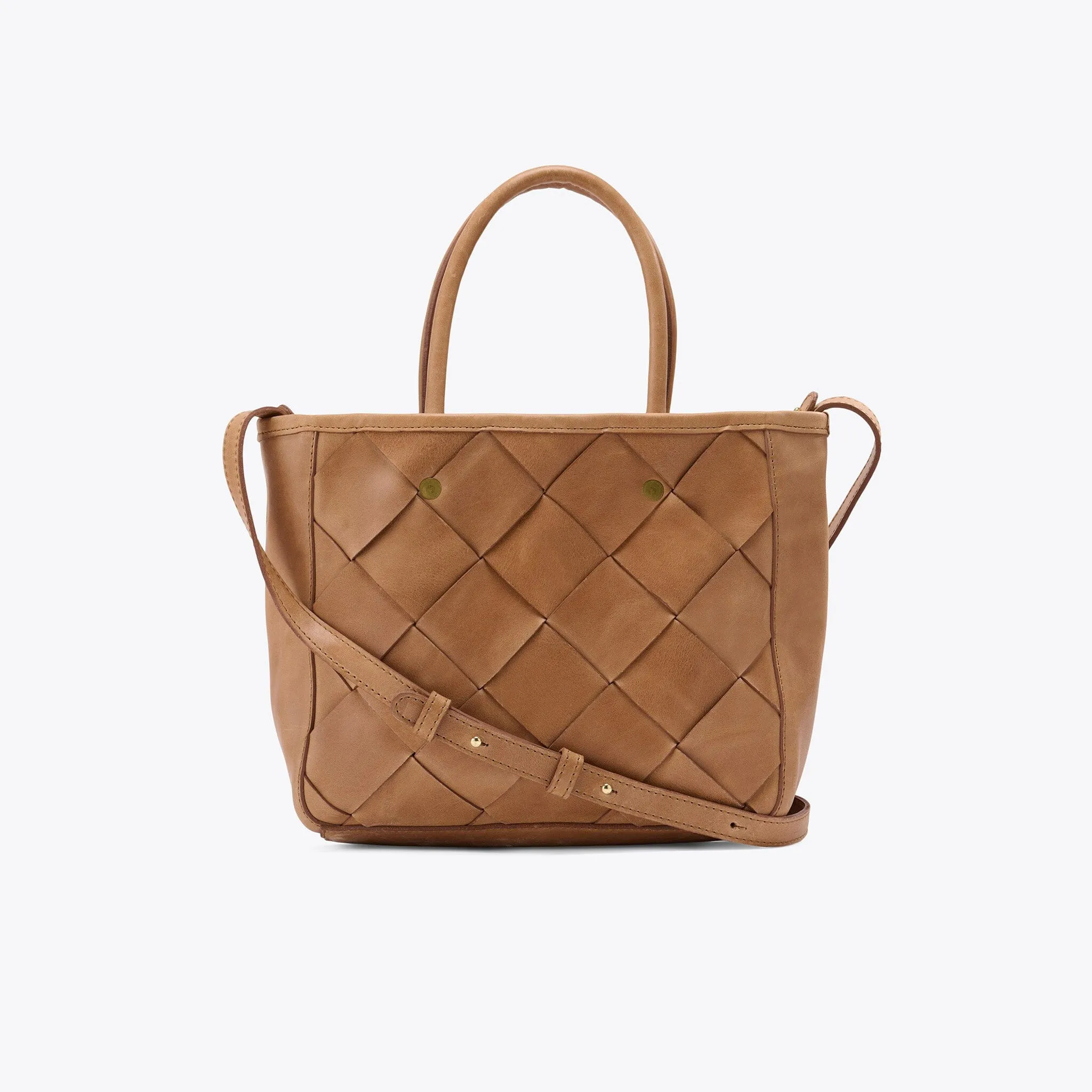 Carry-All Handwoven Satchel Almond