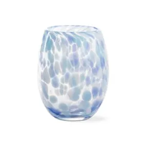 Confetti Stemless Wine Glass Light Blue