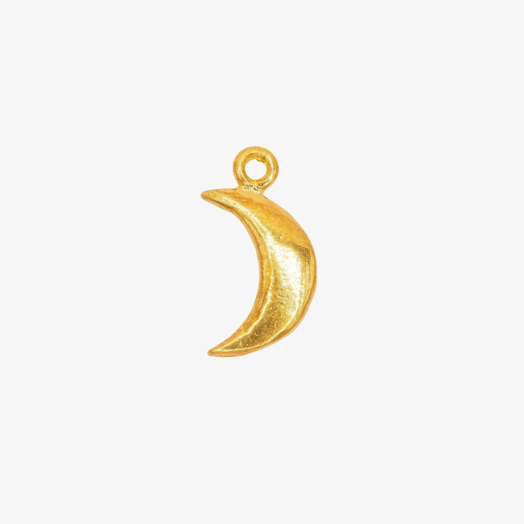 Crescent Moon Charm Wholesale 14K Gold, Solid 14K Gold, G25