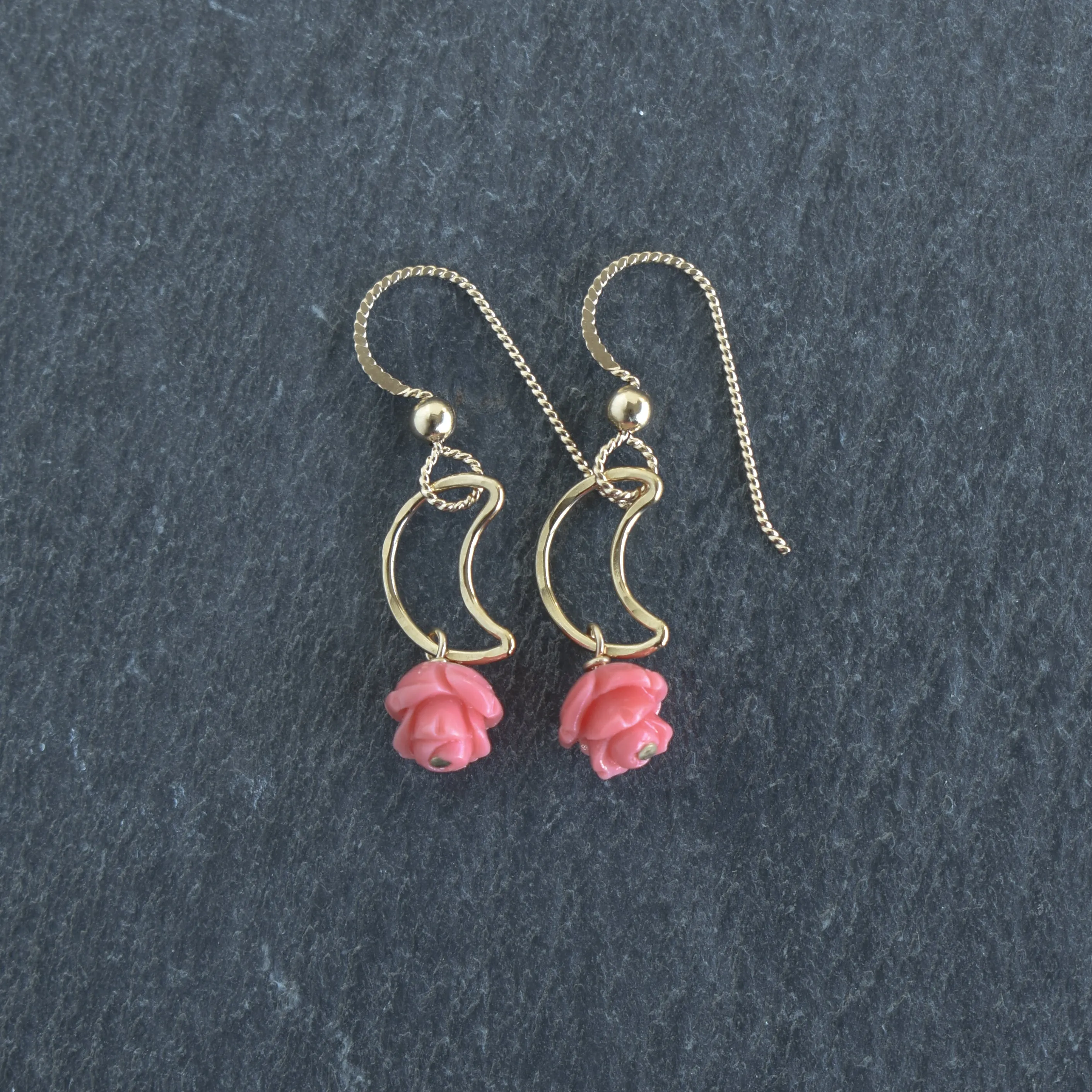 Crescent Moon Lokelani Earrings