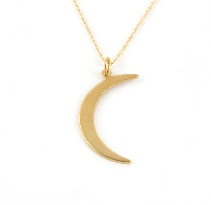 Crescent Moon Star Necklace