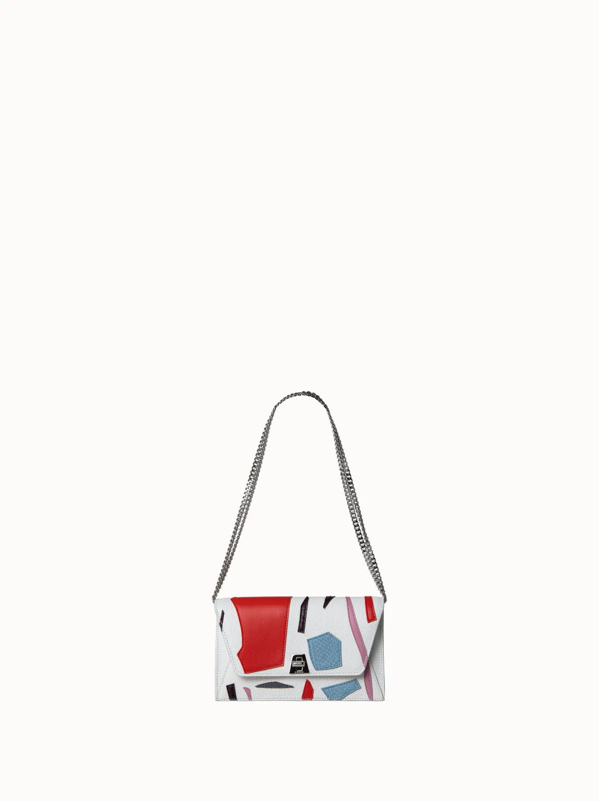 Crossbodytasche mit bunten geometrischen Cut-outs