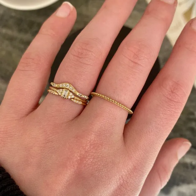 Diamond Baguette Cluster Whisper Ring