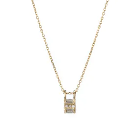 Diamond Baguette Reflection Necklace