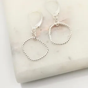 Entwined Collection:  Silver Freeform Hoops