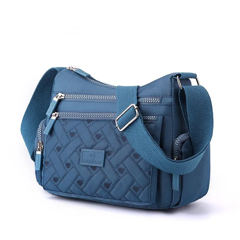 Fashionable Simple Multi-Compartment Shoulder Bag B-70513