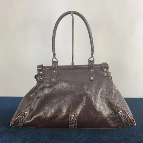 FendiBrownwith Crocodile Leather Vintage Satchel