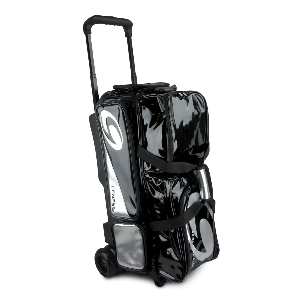 Genesis Dually 3 Ball Roller Black/Silver Bowling Bag