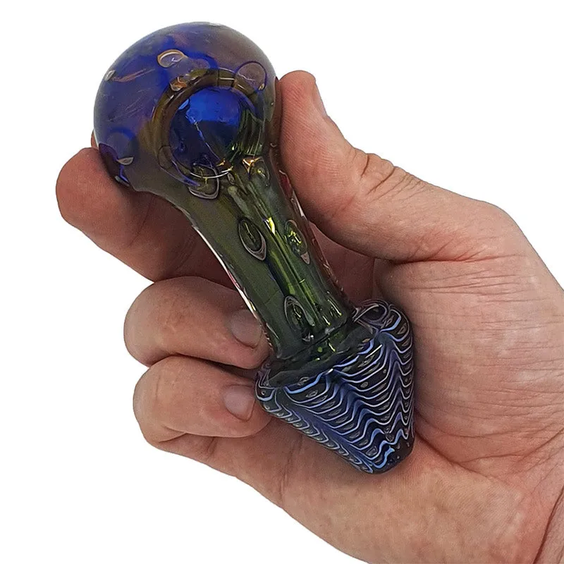 Glass smoking spoon pipe