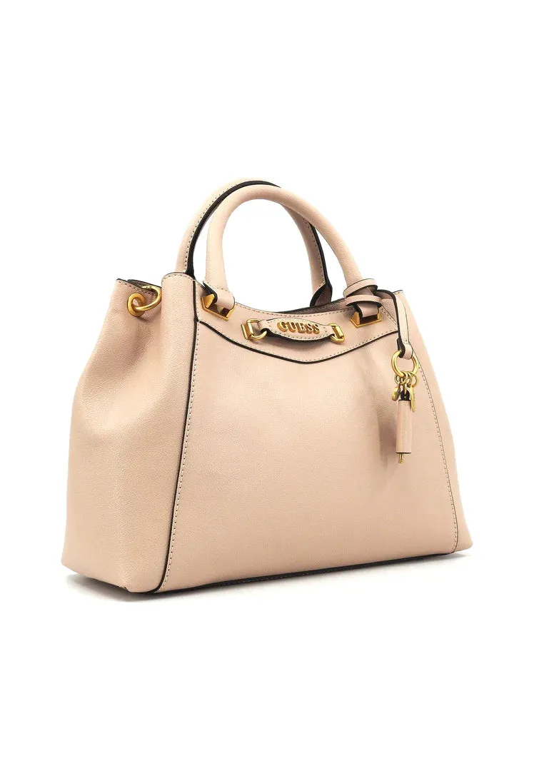 GUESS Emera Satchel Bag Light Beige