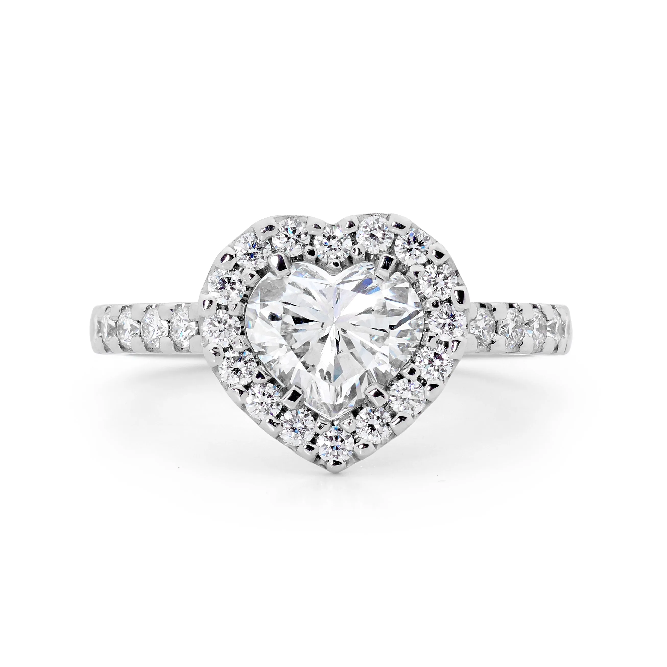 Heart shaped diamond ring