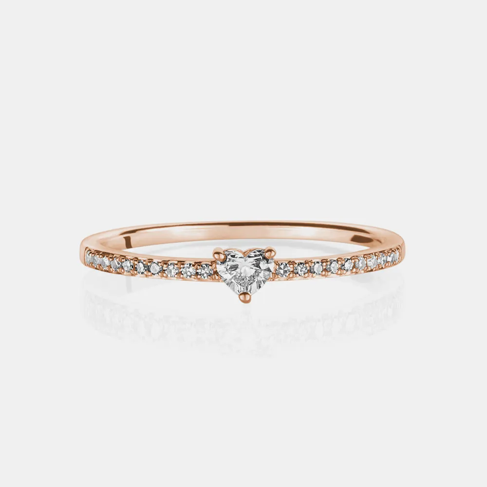 Heart Shaped Diamond Ring