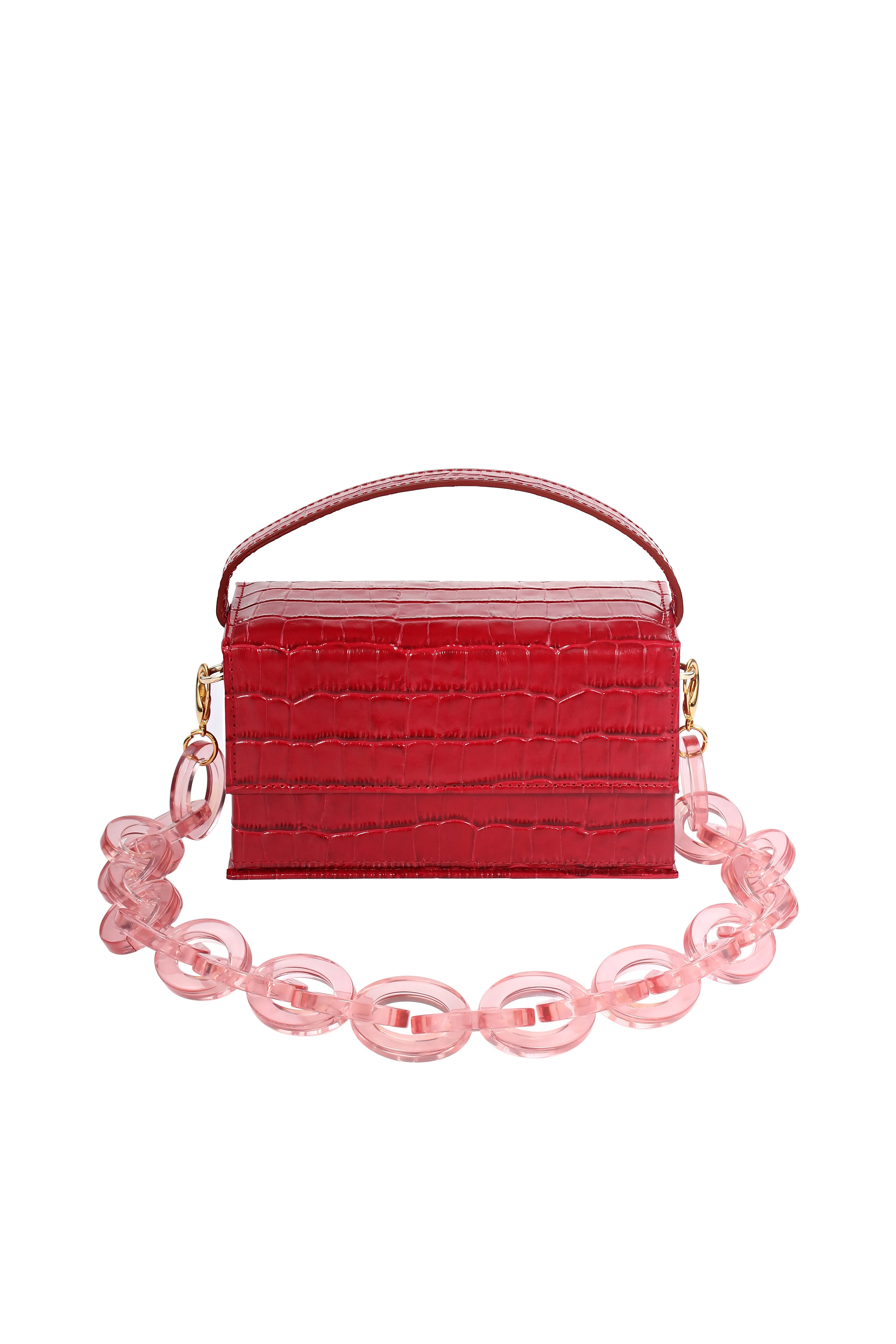 IDA Red croc (Small) with Chain