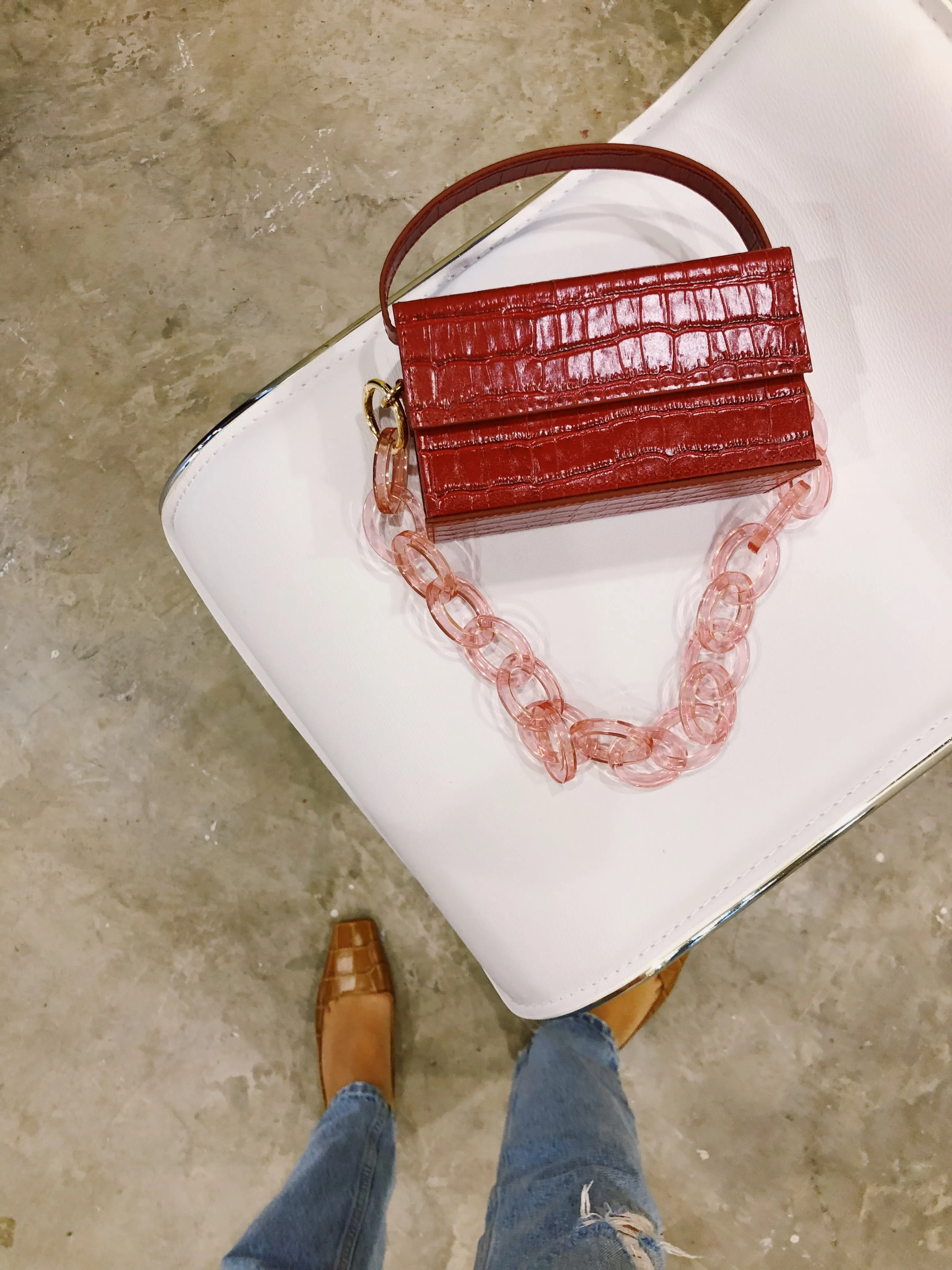 IDA Red croc (Small) with Chain