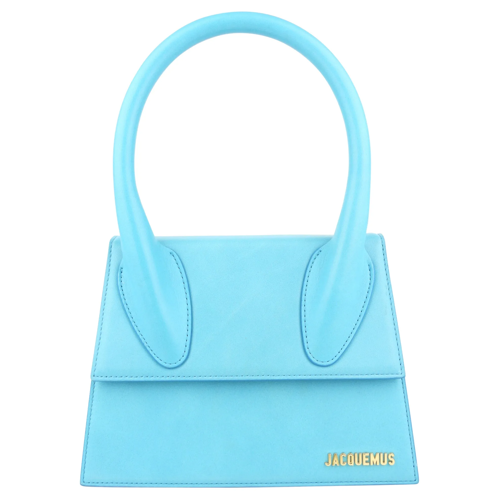 Jacquemus Blue Leather Le Grand Chiquito Large Signature Two Way Handbag