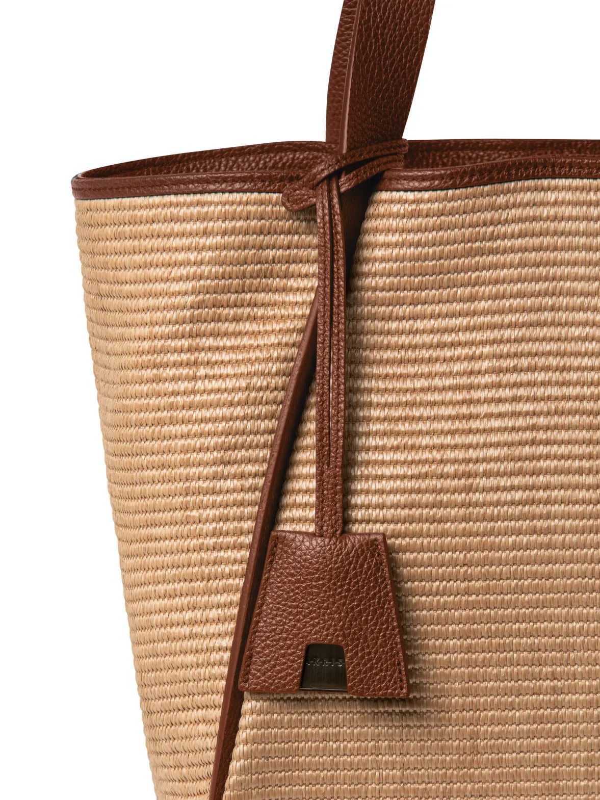 Kleine Alex-Handtasche aus Raffia-Bast-Gewebe