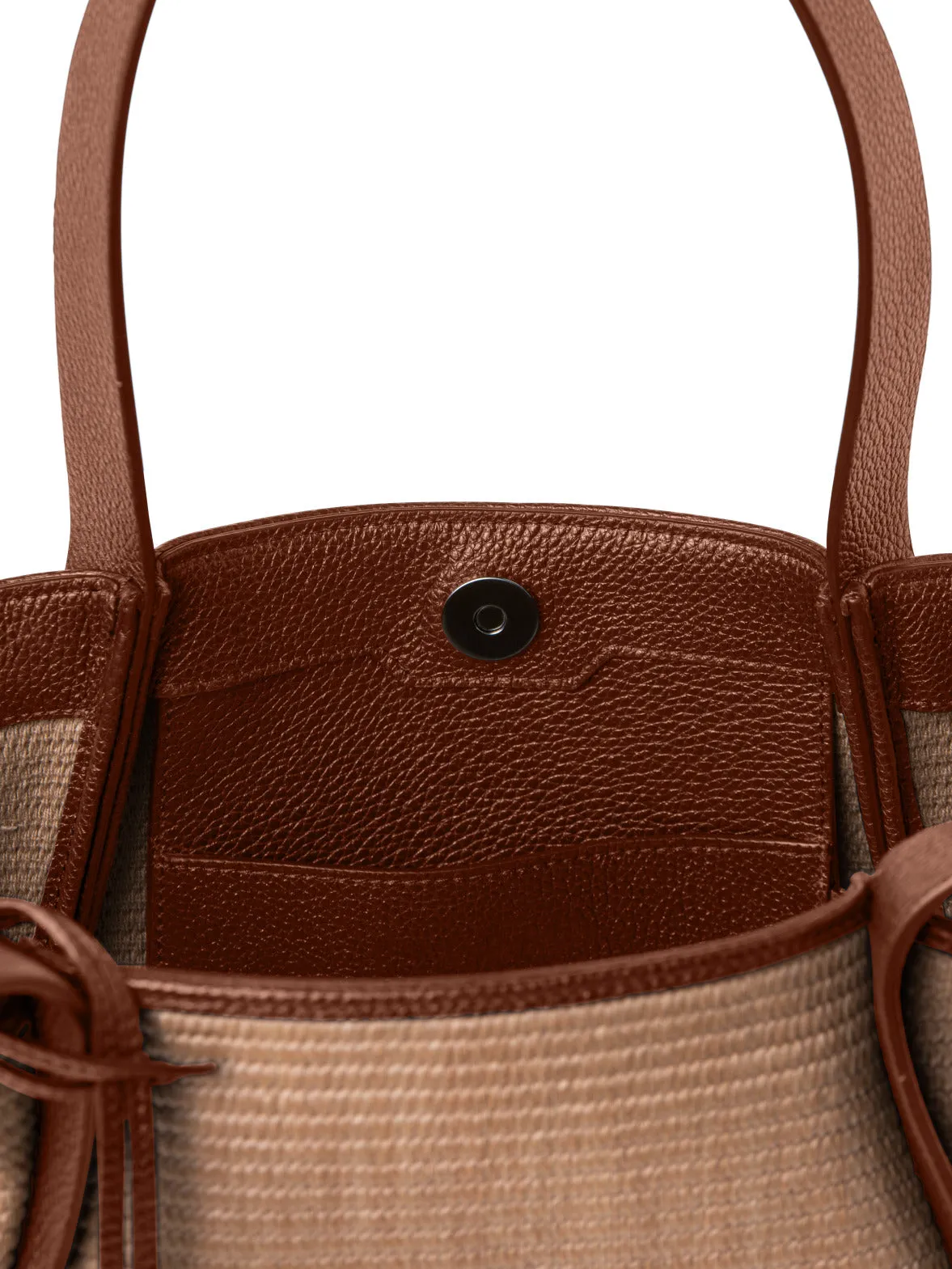 Kleine Alex-Handtasche aus Raffia-Bast-Gewebe