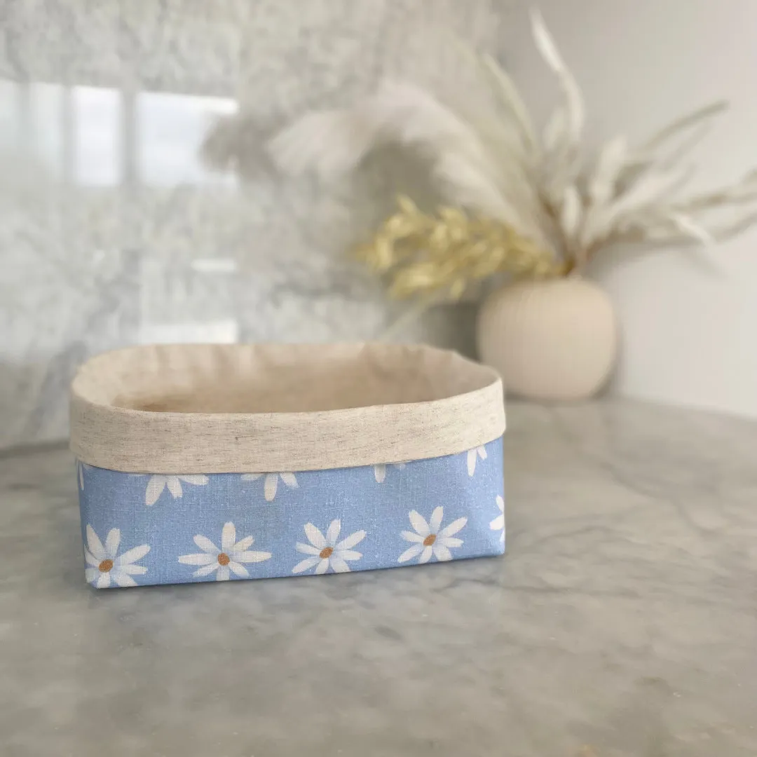 Large  Blue Daisy - Fabric Box