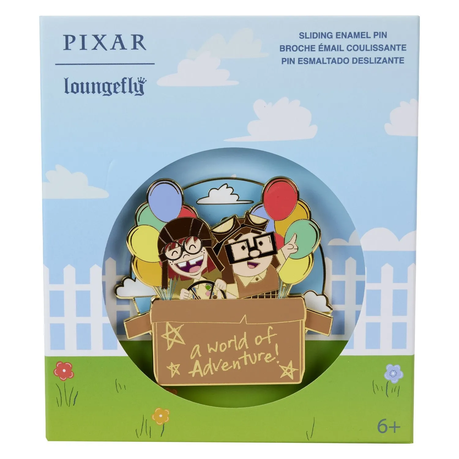 Loungefly Pixar Up 15th Anniversary Spirit of Adventure Moving 3 Collector Box Pin - Preorder