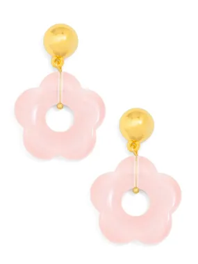 Lucite Flower Drop  Earring - (5 colors)