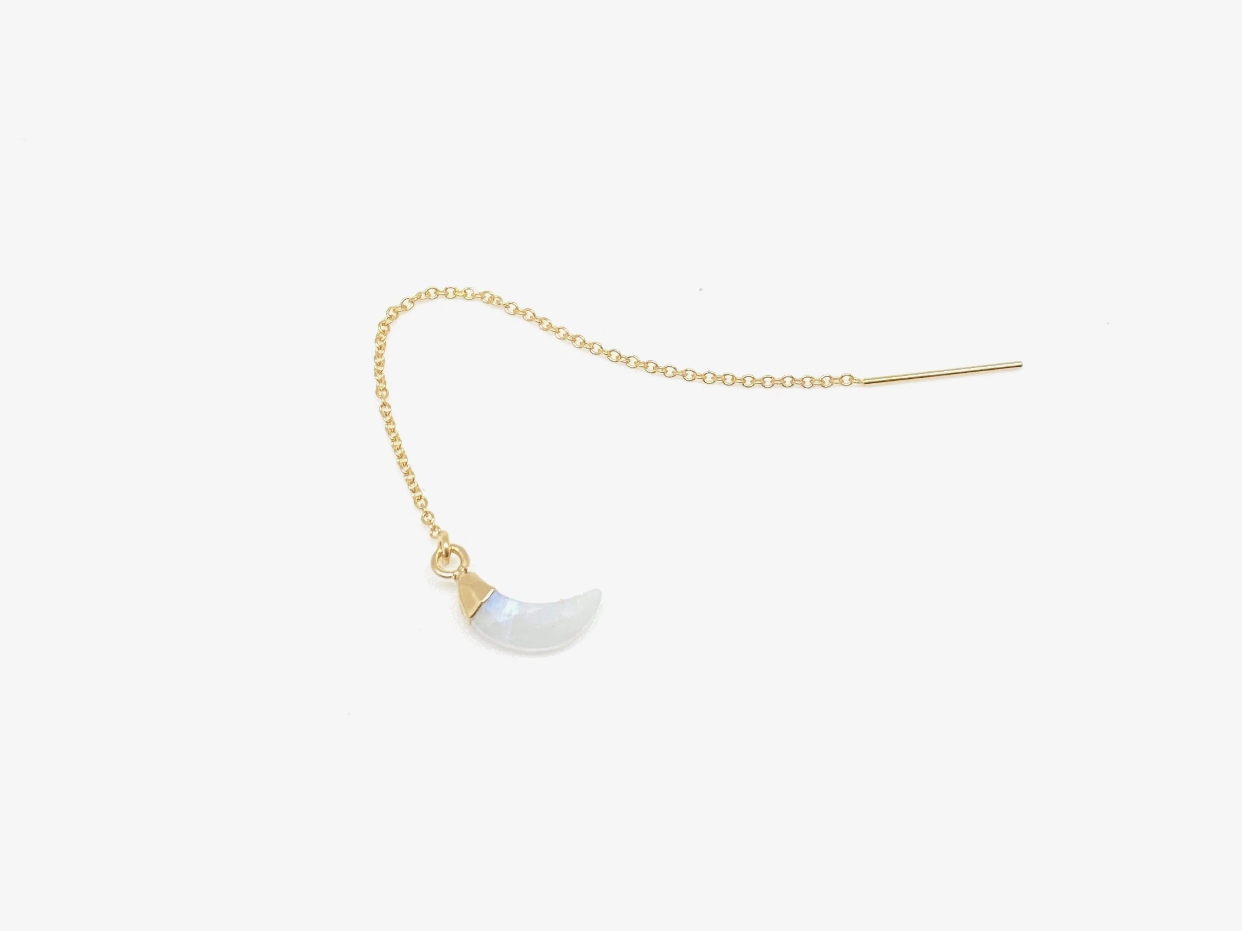 Luna Moonstone Gold Ear Threader