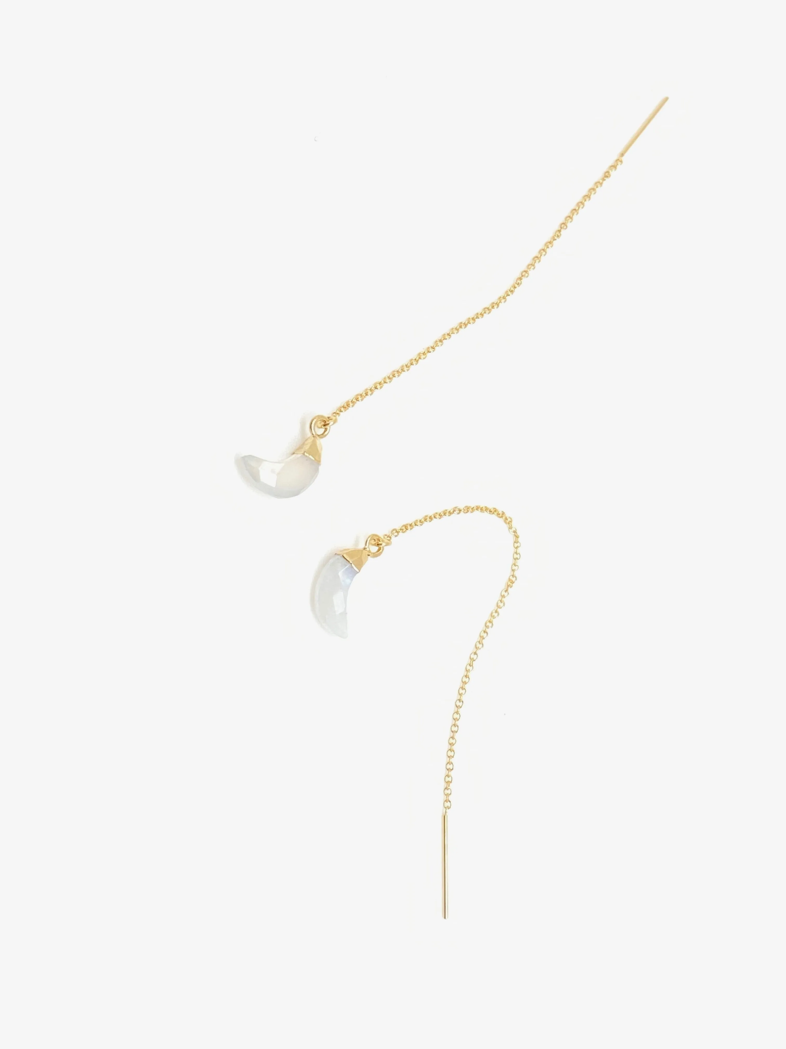 Luna Moonstone Gold Ear Threader