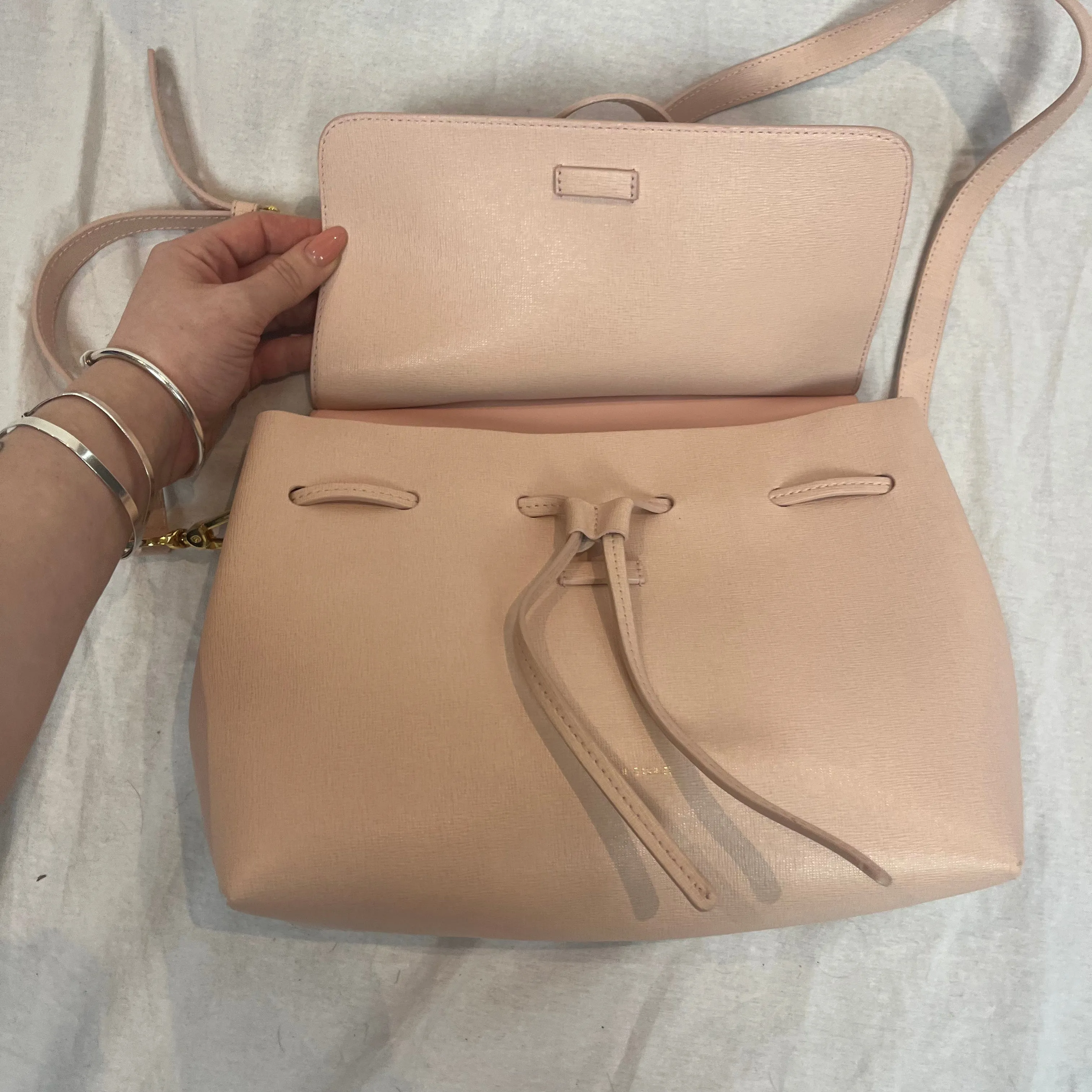 Mansur Gavriel Brand New 695 Powder Pink Saffiano Leather Lady Bag