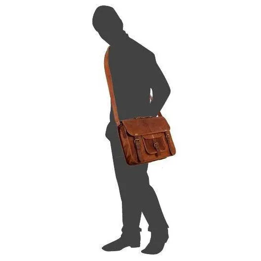 Medium Men's Classic Leather Satchel