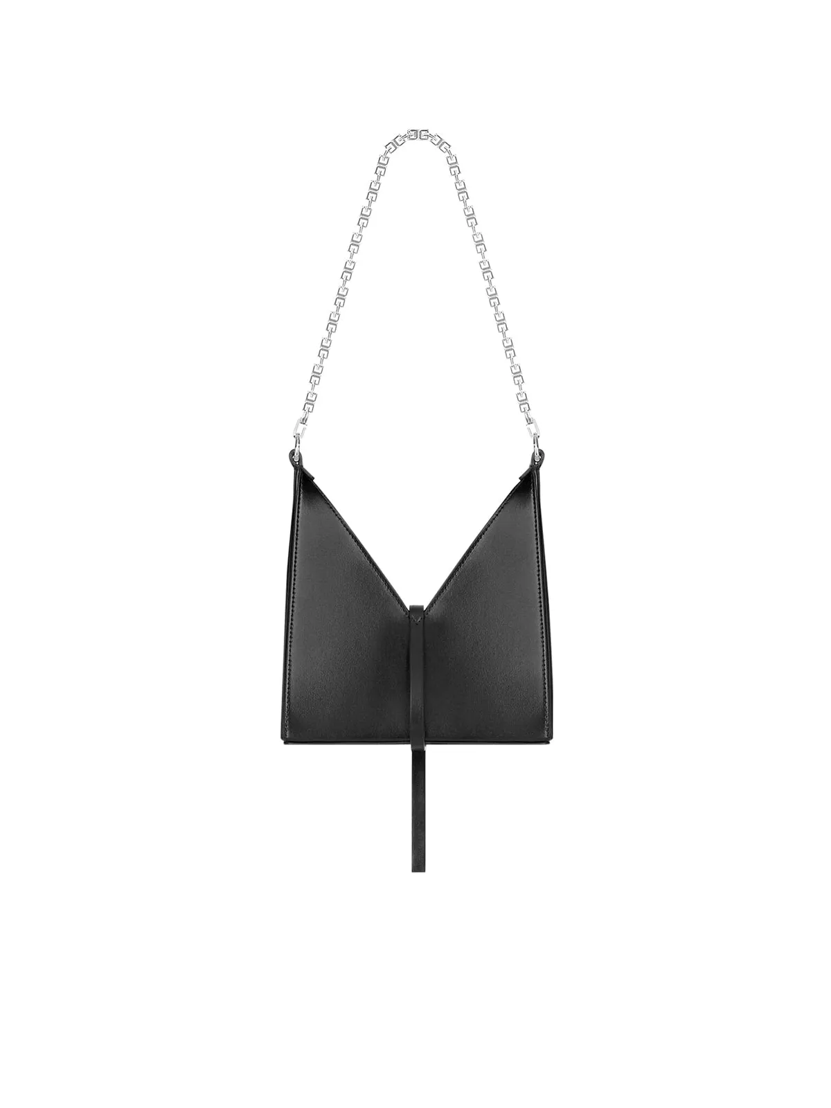 MINI CUT OUT BAG IN BOX LEATHER WITH CHAIN