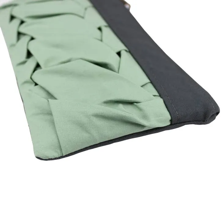 Mint & Grey Origami Pouch